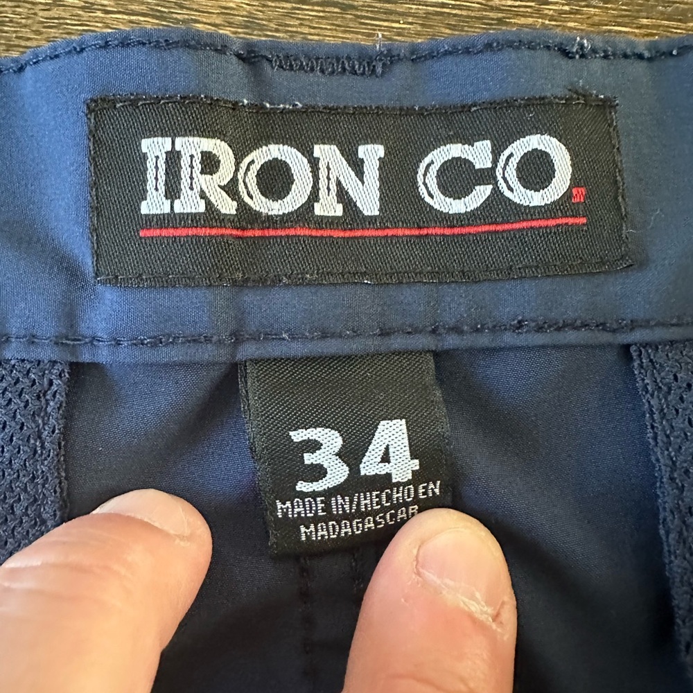 Iron Co. Men's Blue Cargo Shorts - Picture 3 of 4